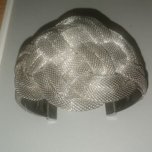 Elegant Silver Braided Bracelet